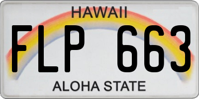 HI license plate FLP663