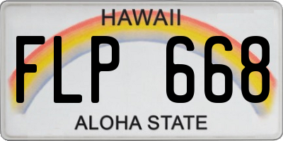 HI license plate FLP668