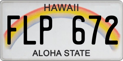 HI license plate FLP672