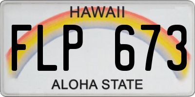 HI license plate FLP673