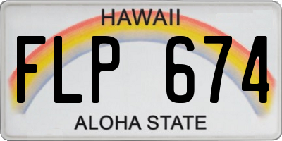 HI license plate FLP674