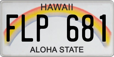 HI license plate FLP681