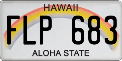 HI license plate FLP683