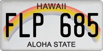 HI license plate FLP685