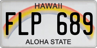 HI license plate FLP689
