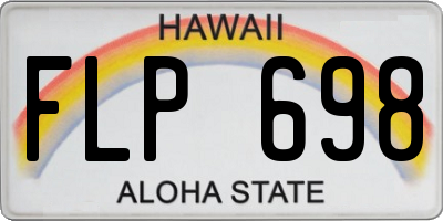 HI license plate FLP698