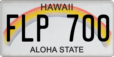 HI license plate FLP700