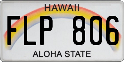 HI license plate FLP806