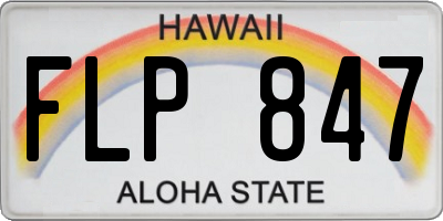 HI license plate FLP847