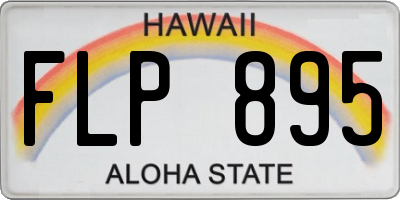 HI license plate FLP895