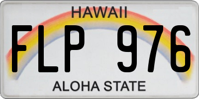 HI license plate FLP976