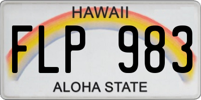 HI license plate FLP983