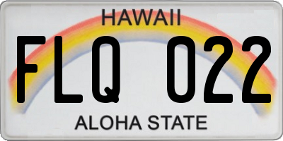 HI license plate FLQ022