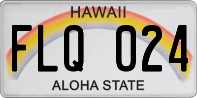HI license plate FLQ024