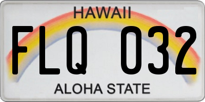 HI license plate FLQ032
