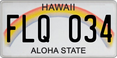 HI license plate FLQ034