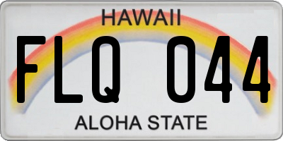 HI license plate FLQ044
