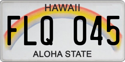 HI license plate FLQ045