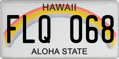 HI license plate FLQ068