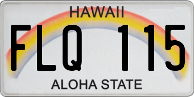 HI license plate FLQ115