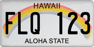 HI license plate FLQ123