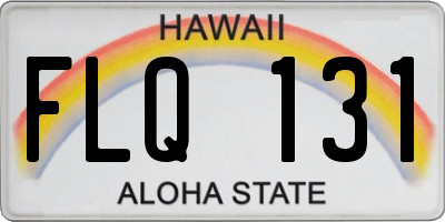 HI license plate FLQ131