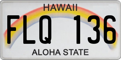 HI license plate FLQ136