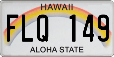 HI license plate FLQ149