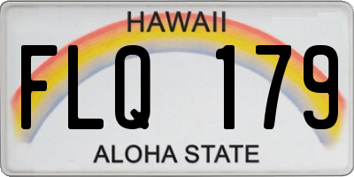 HI license plate FLQ179