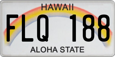 HI license plate FLQ188
