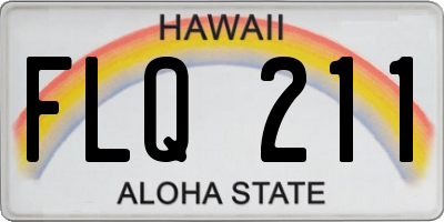HI license plate FLQ211
