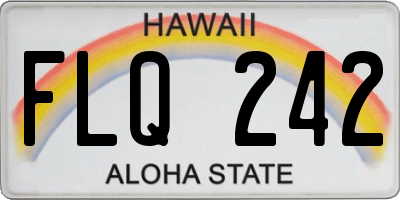 HI license plate FLQ242