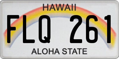 HI license plate FLQ261