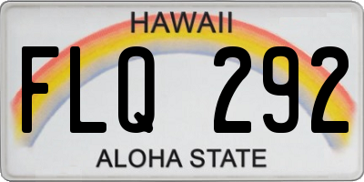 HI license plate FLQ292