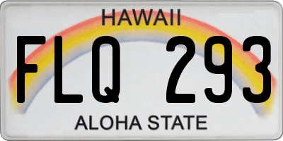 HI license plate FLQ293