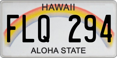 HI license plate FLQ294