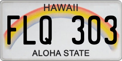 HI license plate FLQ303