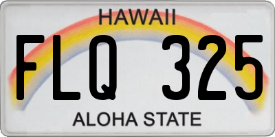 HI license plate FLQ325