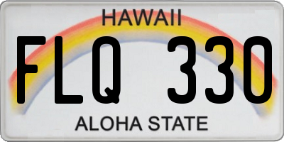 HI license plate FLQ330