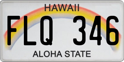 HI license plate FLQ346