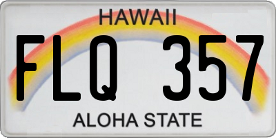 HI license plate FLQ357