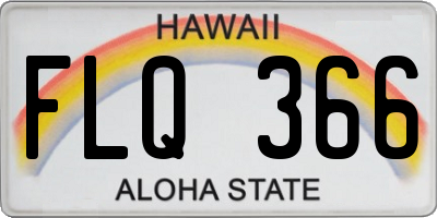 HI license plate FLQ366