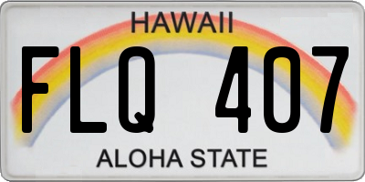 HI license plate FLQ407