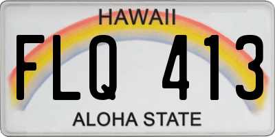 HI license plate FLQ413