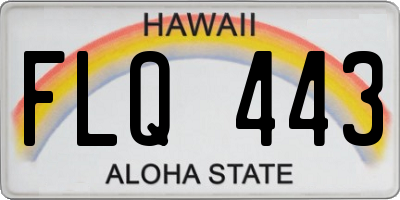 HI license plate FLQ443