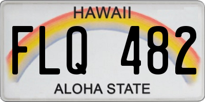 HI license plate FLQ482