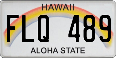 HI license plate FLQ489