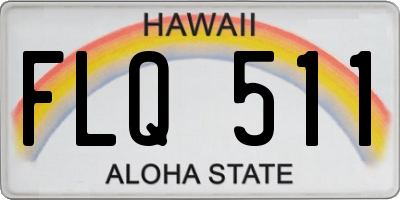 HI license plate FLQ511