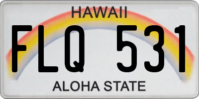 HI license plate FLQ531