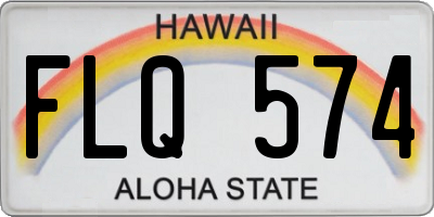 HI license plate FLQ574